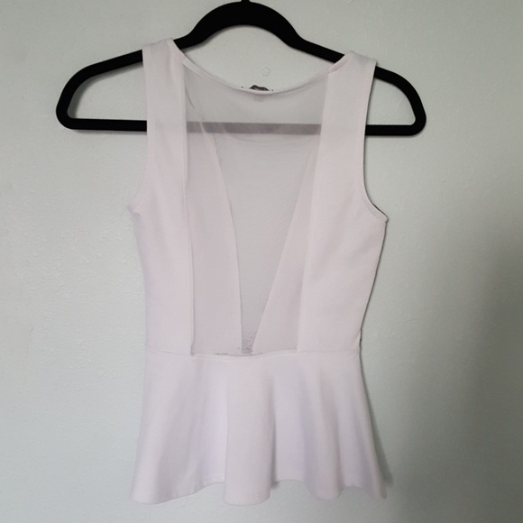 White Peplum Lace top - Picture 5 of 5